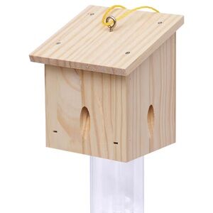 Wood Carpenter Bee Trap with Removable Vault